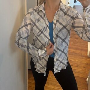 LOFT Beautiful Plaid Button-Up Shirt, (SP) NWT
